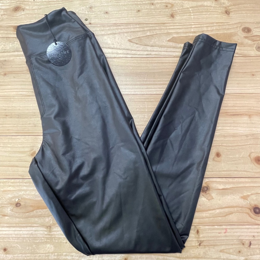 OFFLINE by Aerie Real Luxe Hi-Rise Faux Leather Leggings‎ Black Medium NWT